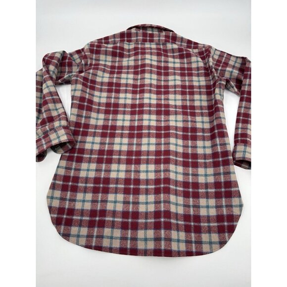 Pendleton Wool Shirt Plaid Button Up Quilted Collar Long Sleeve Size M USA - Picture 6 of 11